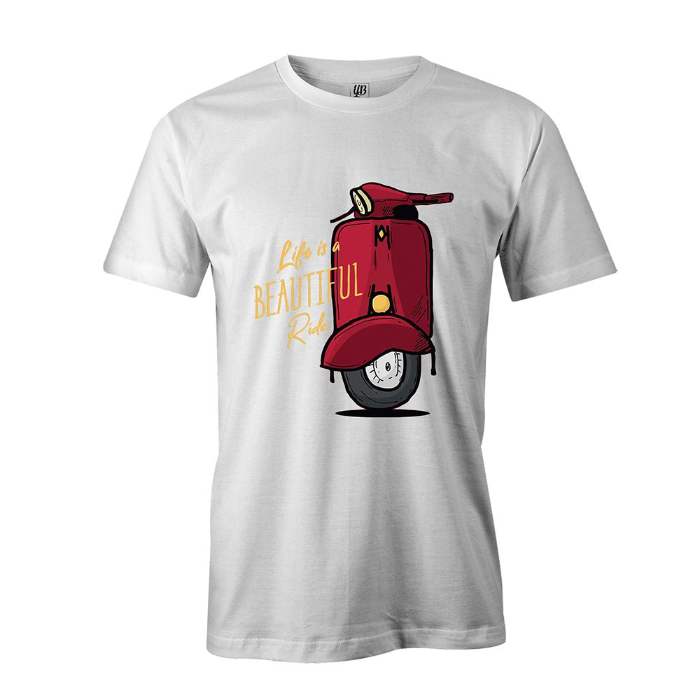 Life is Beautiful Ride Men T-Shirt-White
