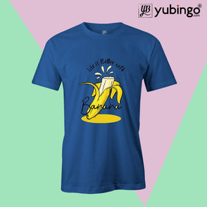 Life is Better with Banana Men T-Shirt-Royal Blue