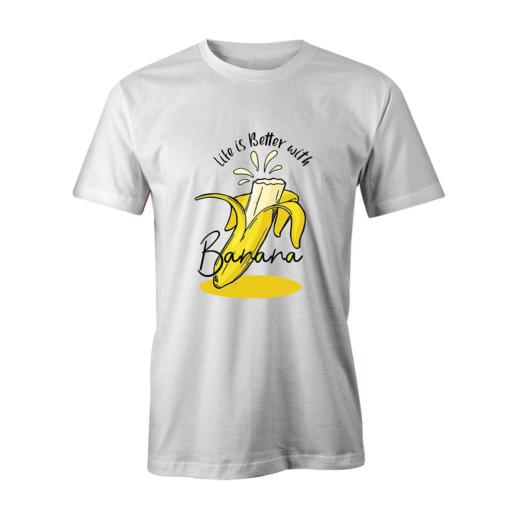 Life is Better with Banana Men T-Shirt-White