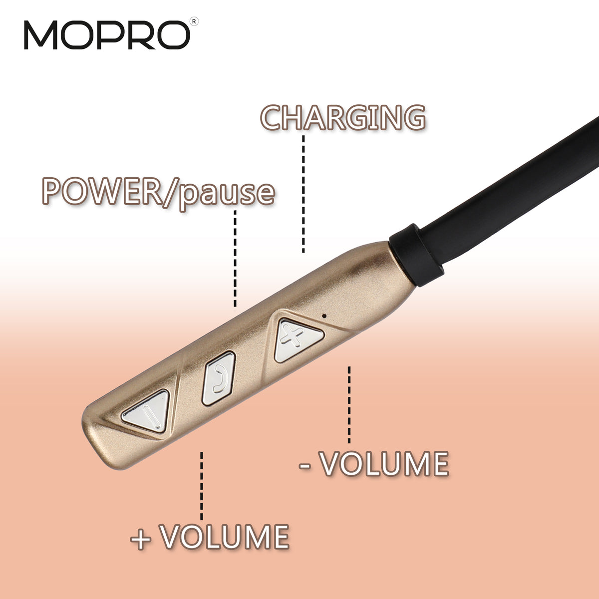 MoPro Bluetooth Earphone Wireless Freedom 200 - Golden