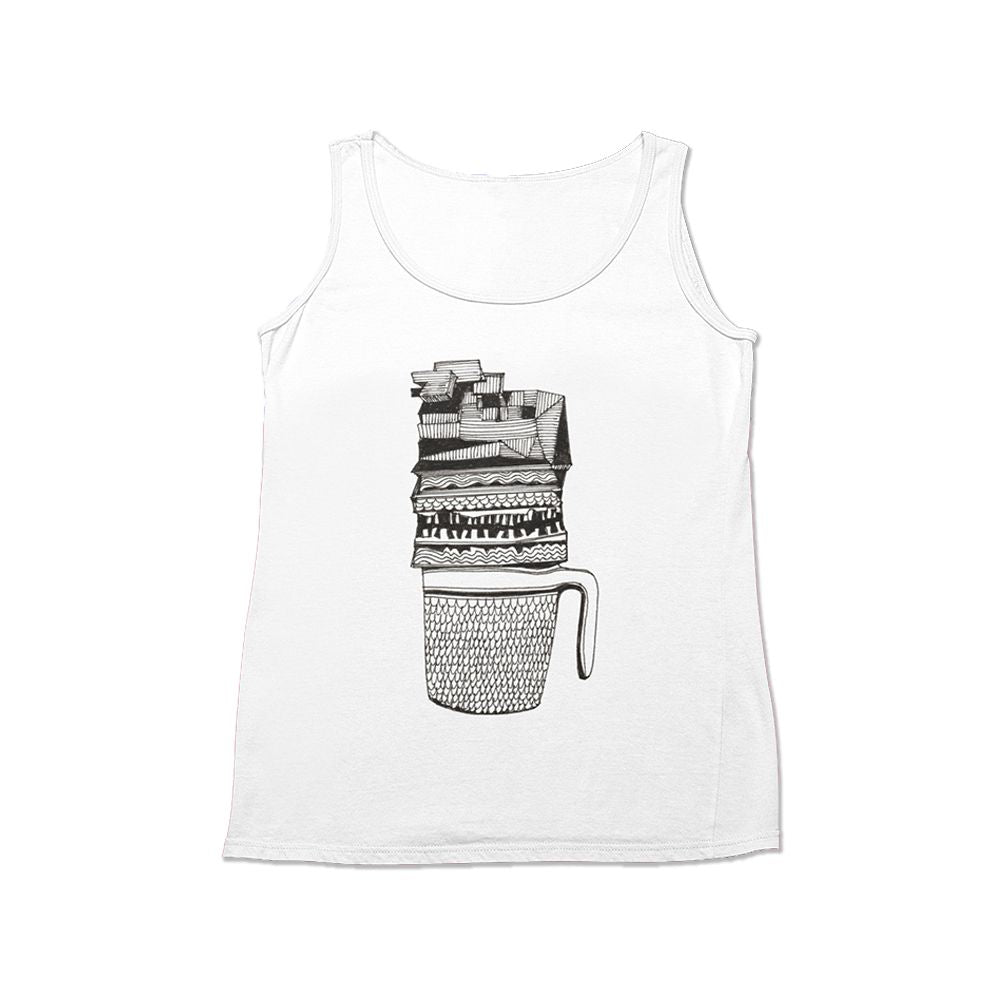 Mug up Tank Tops-White