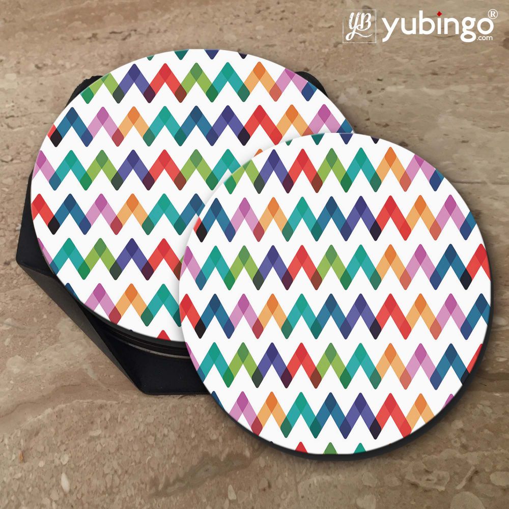 Multicolour Zig Zag Coasters-Image5