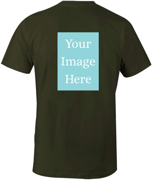 Olive Customised Men's T-Shirt - Back Print