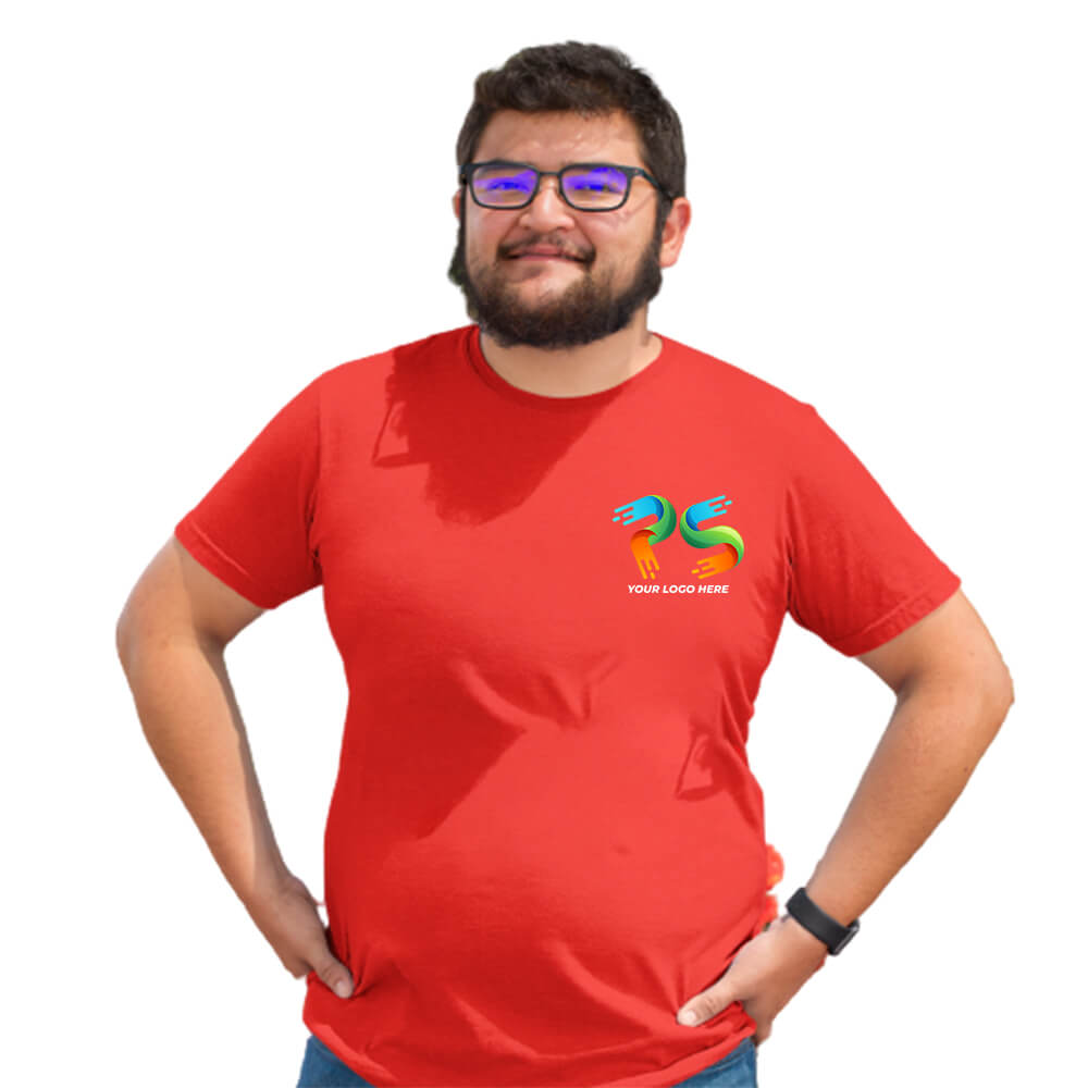 Red Customised Men's T-Shirt - Front Print