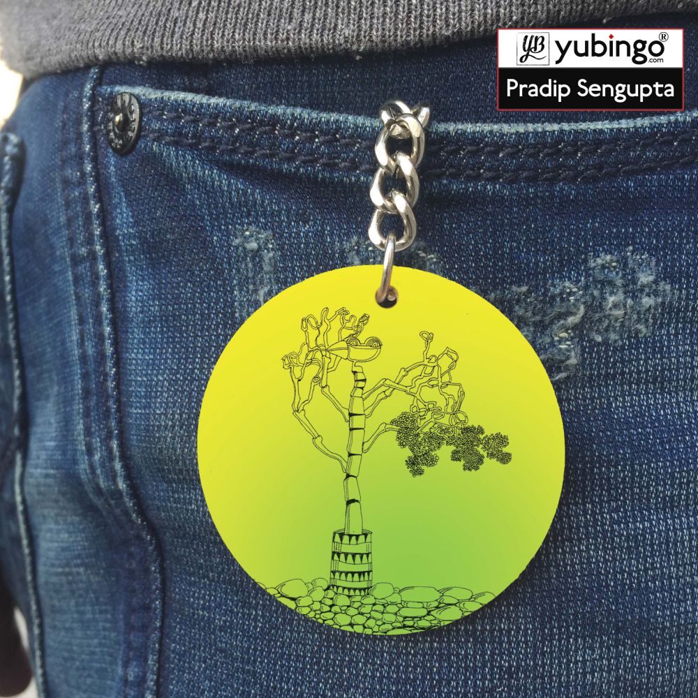 Bone tree Round Keychain-Image4
