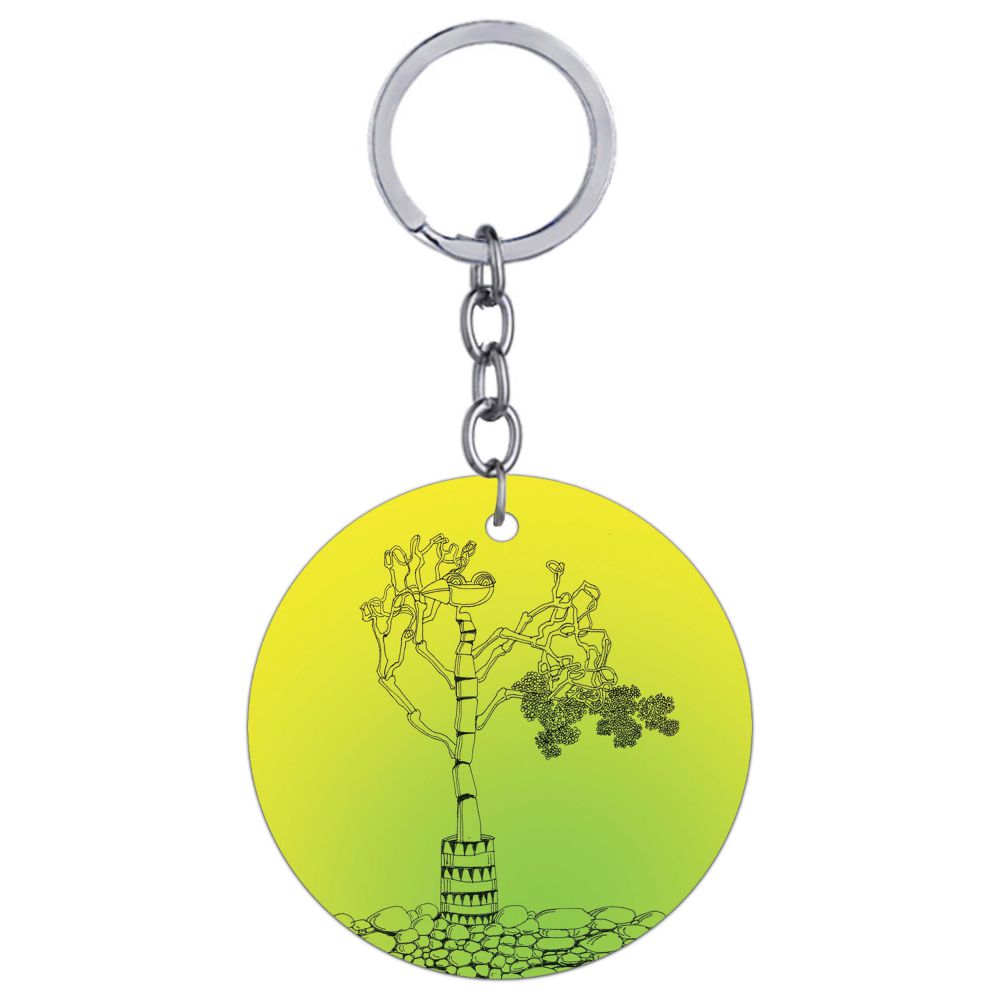 Bone tree Round Keychain