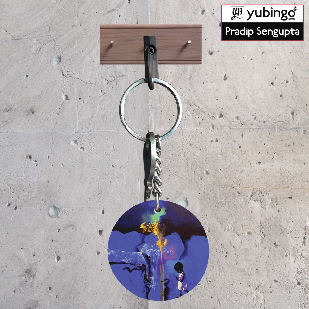 Brightest One Round Keychain