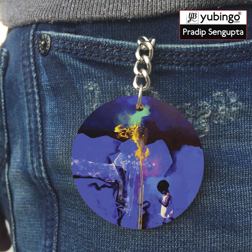 Brightest One Round Keychain-Image4