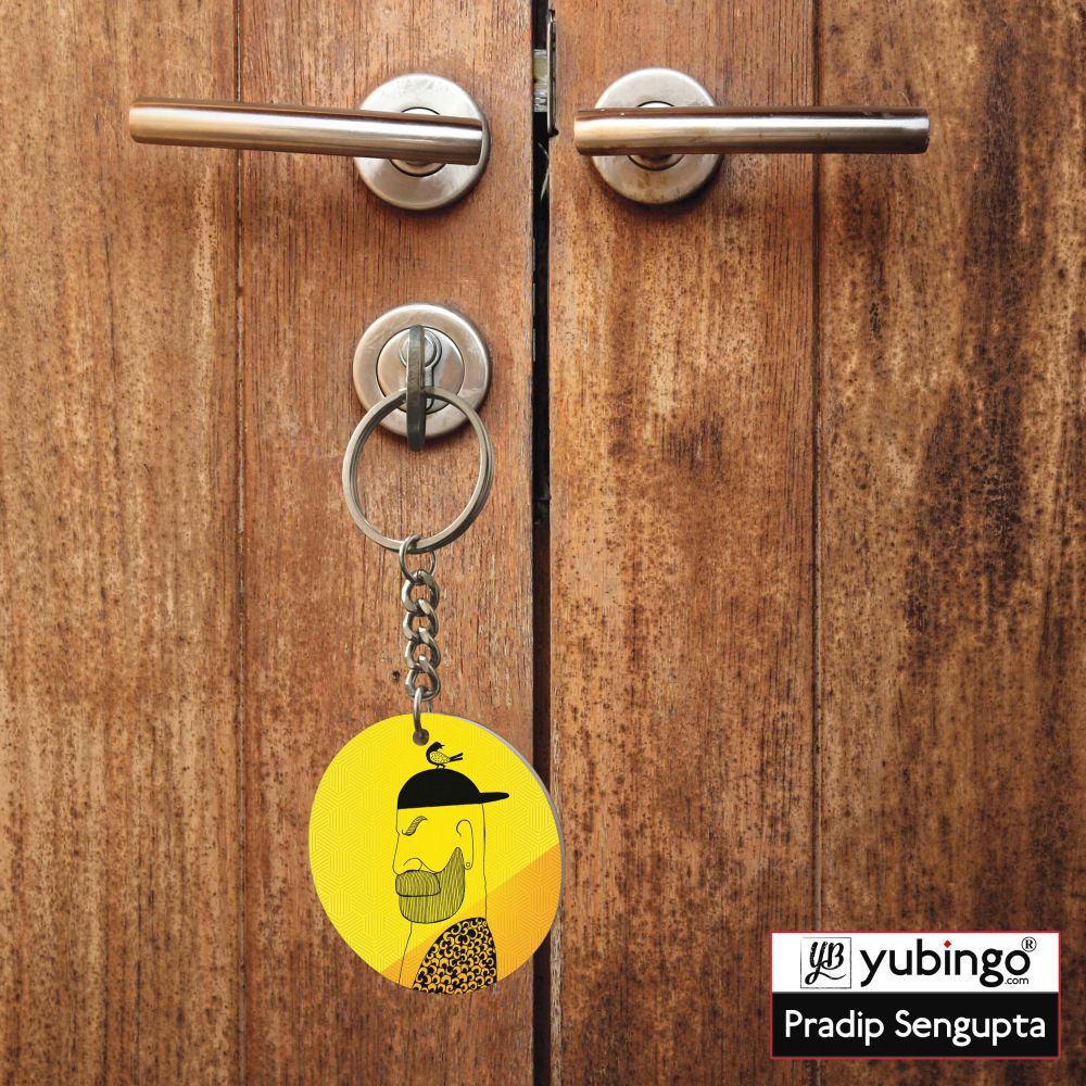 Common man Round Keychain-Image5
