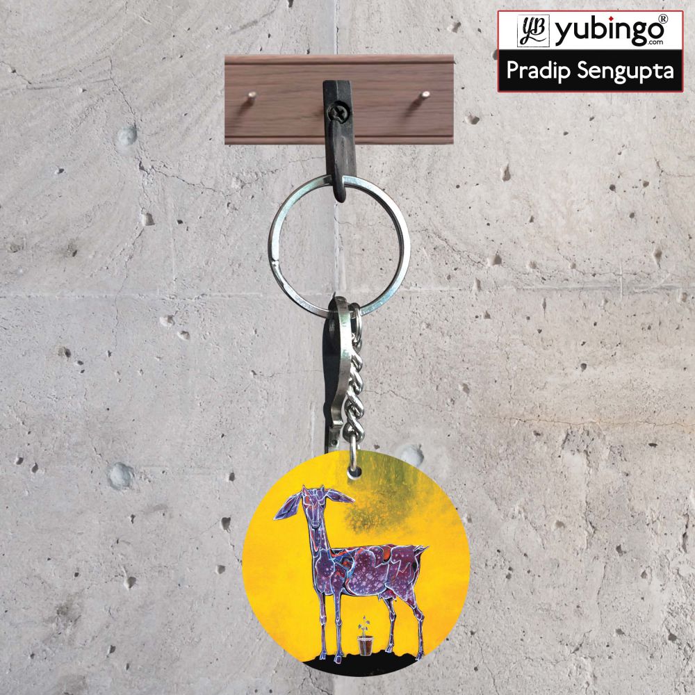 Expecting Mother Round Keychain