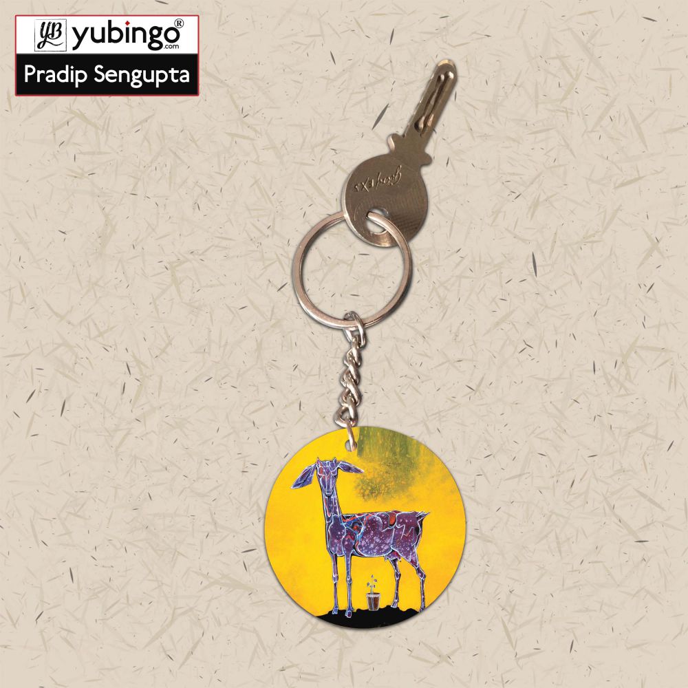 Expecting Mother Round Keychain-Image3