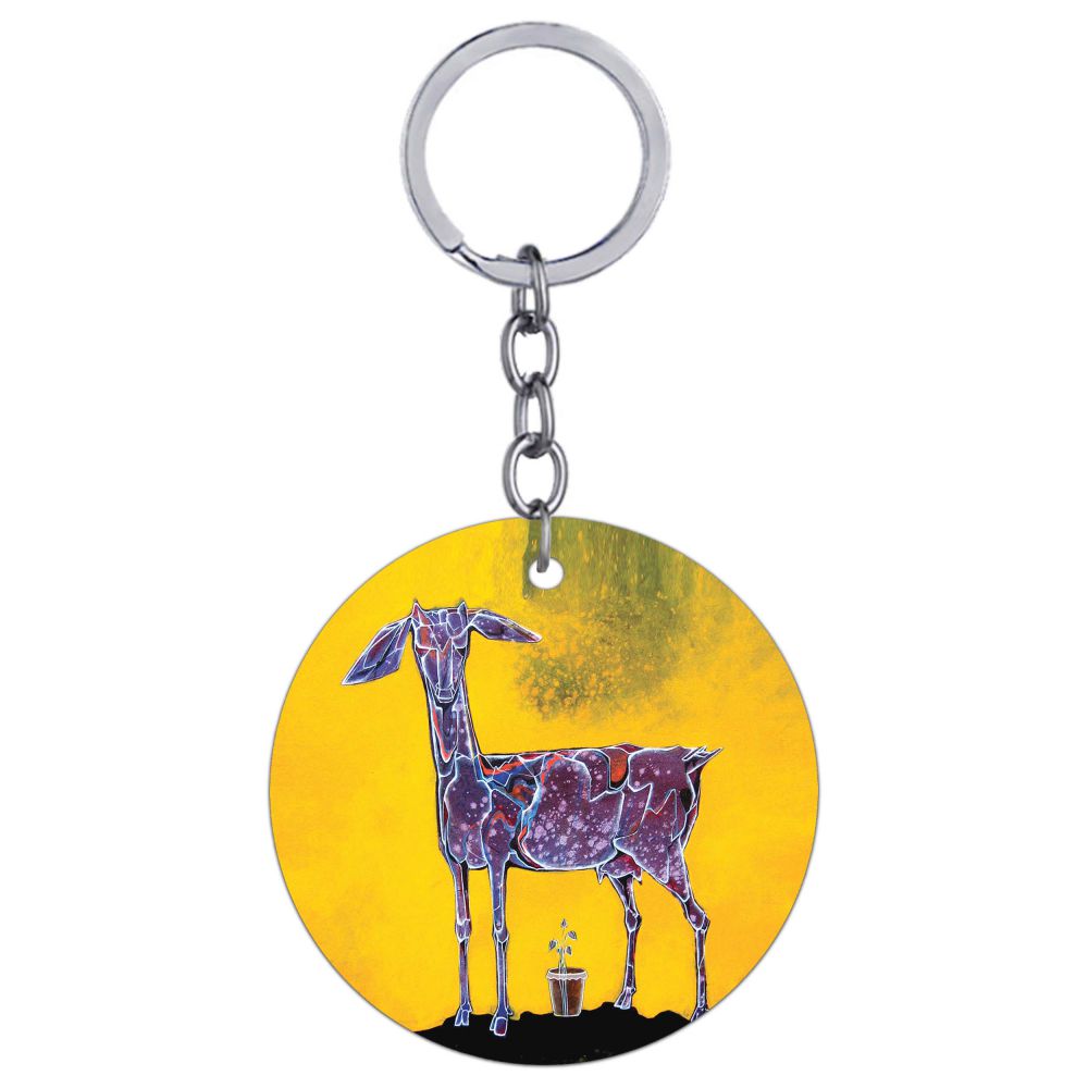 Expecting Mother Round Keychain