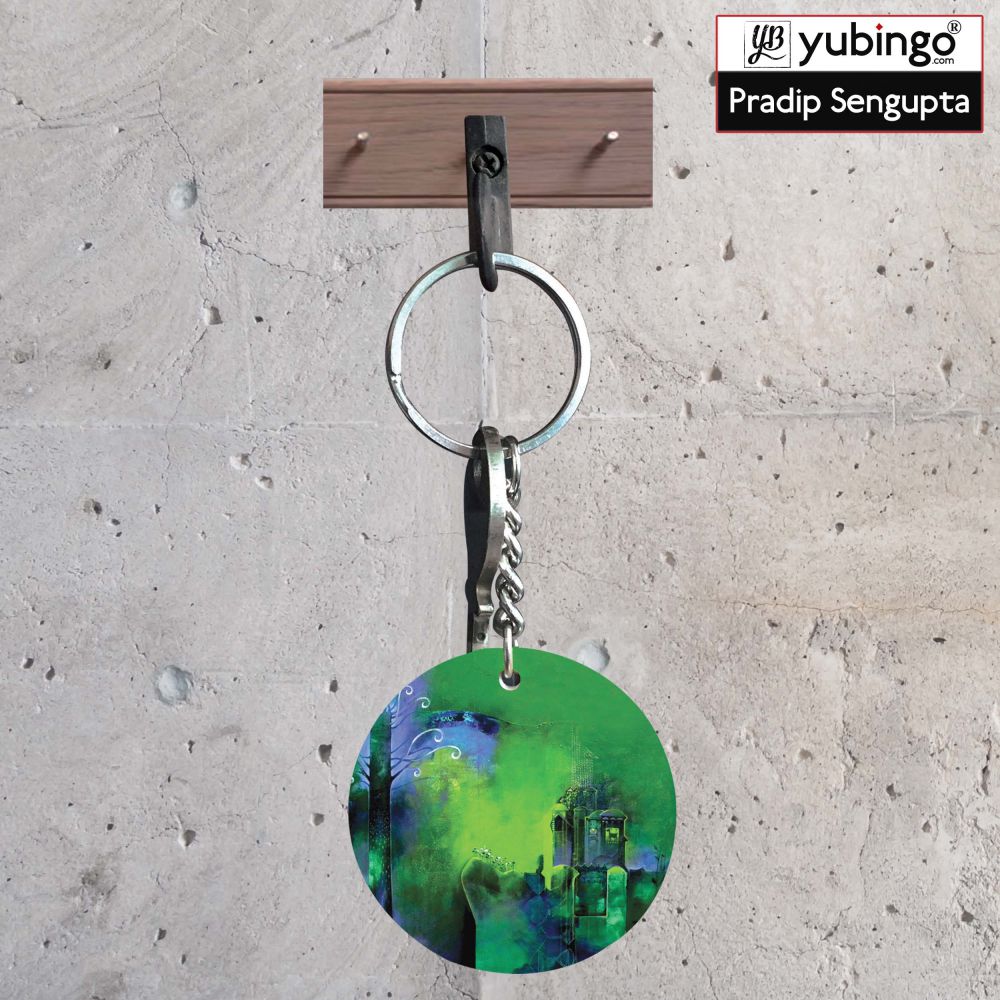 I m Lost Round Keychain-Image2