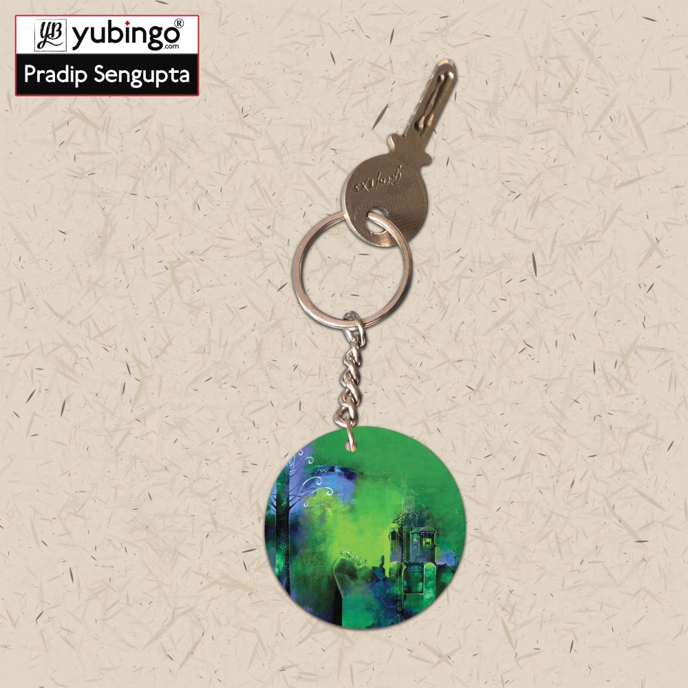 I m Lost Round Keychain-Image3