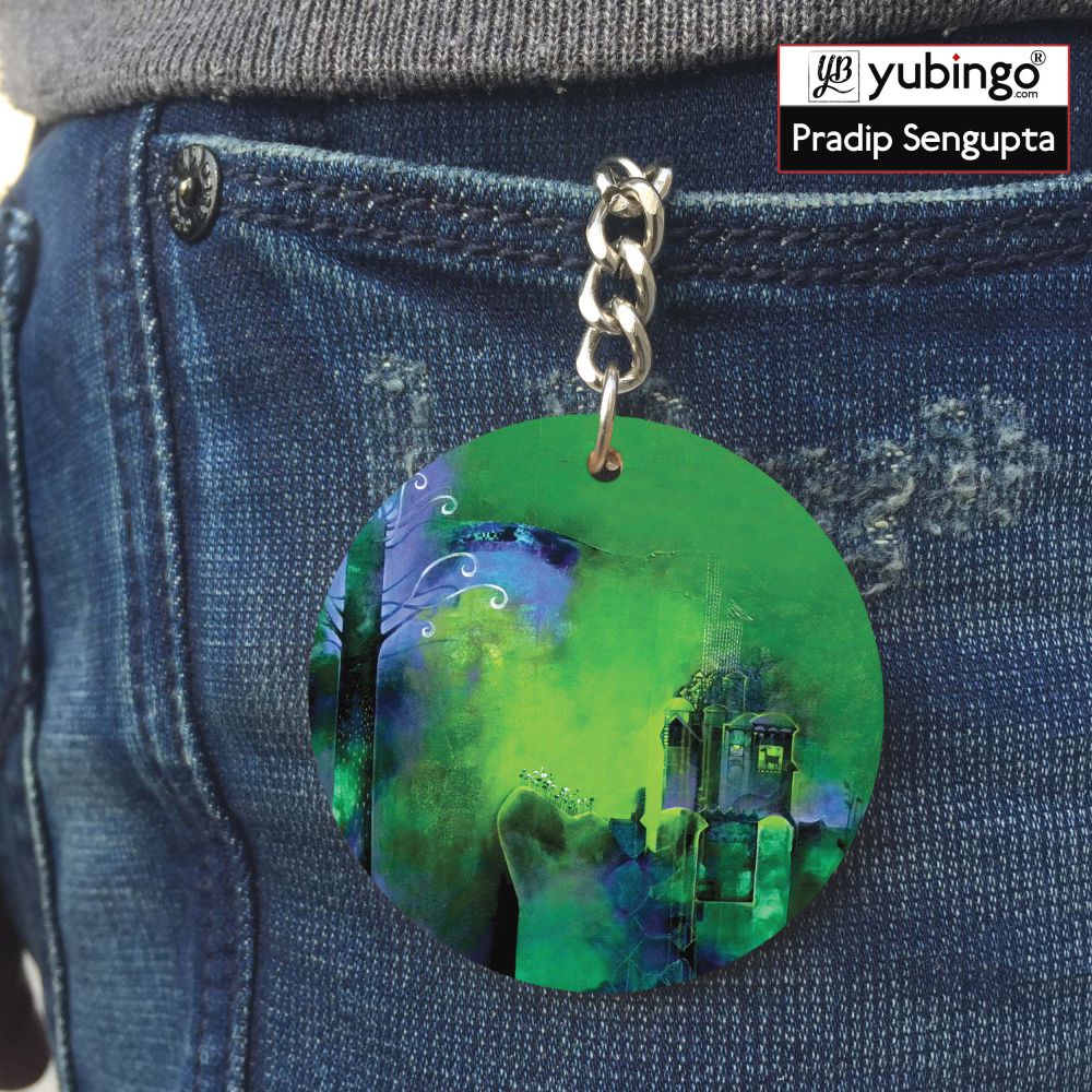 I m Lost Round Keychain-Image4