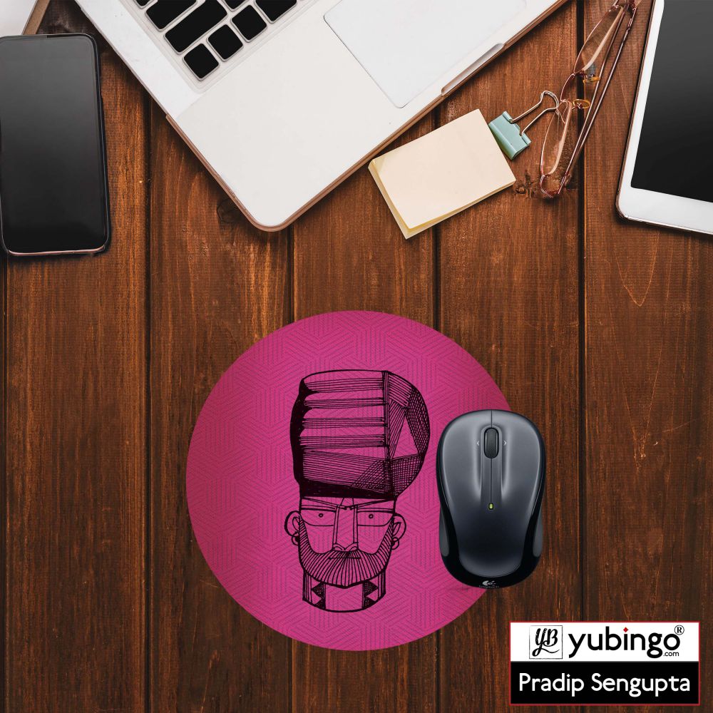 Intense look Mouse Pad (Round)-Image2