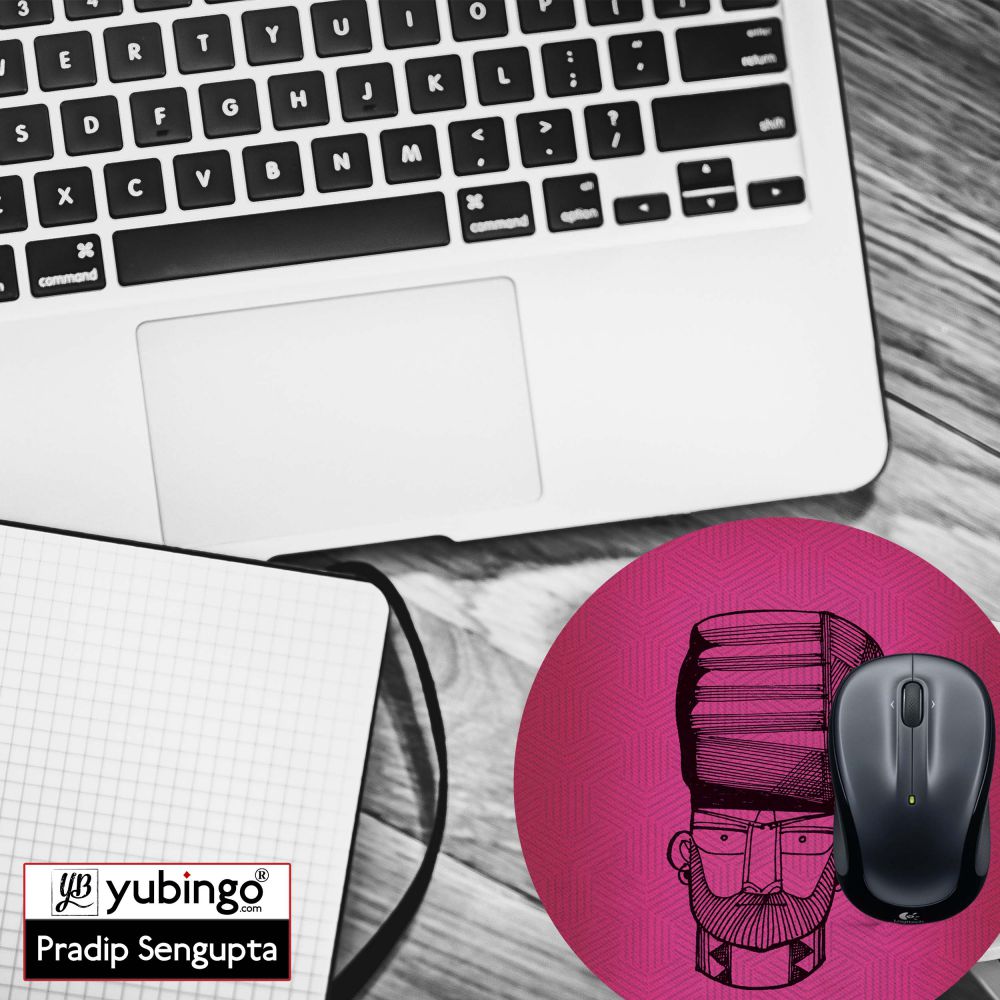 Intense look Mouse Pad (Round)-Image4