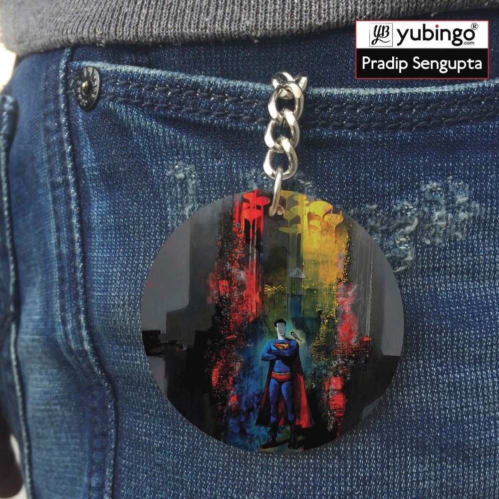Superman Round Keychain-Image4