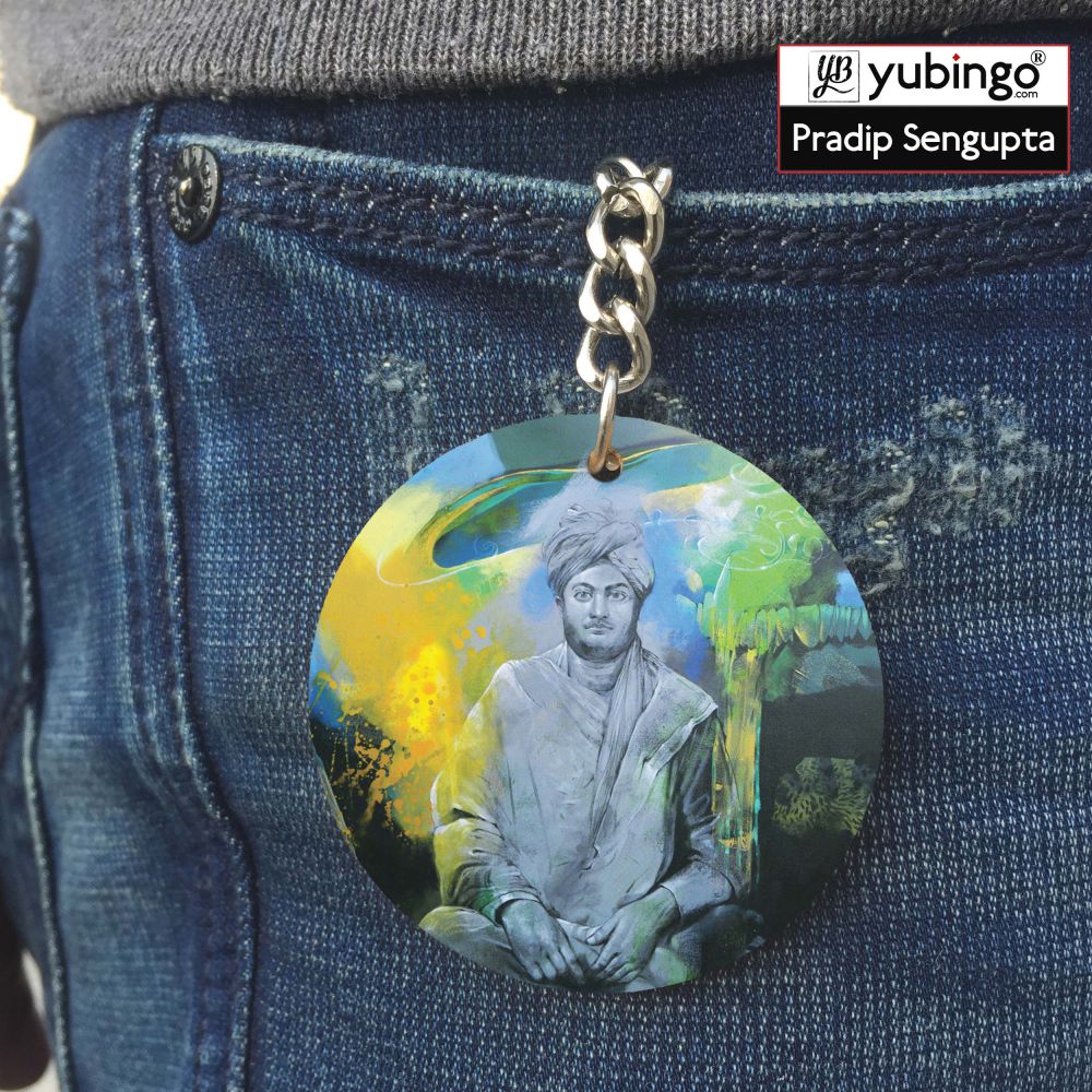 Swami Vivekananda Round Keychain-Image4