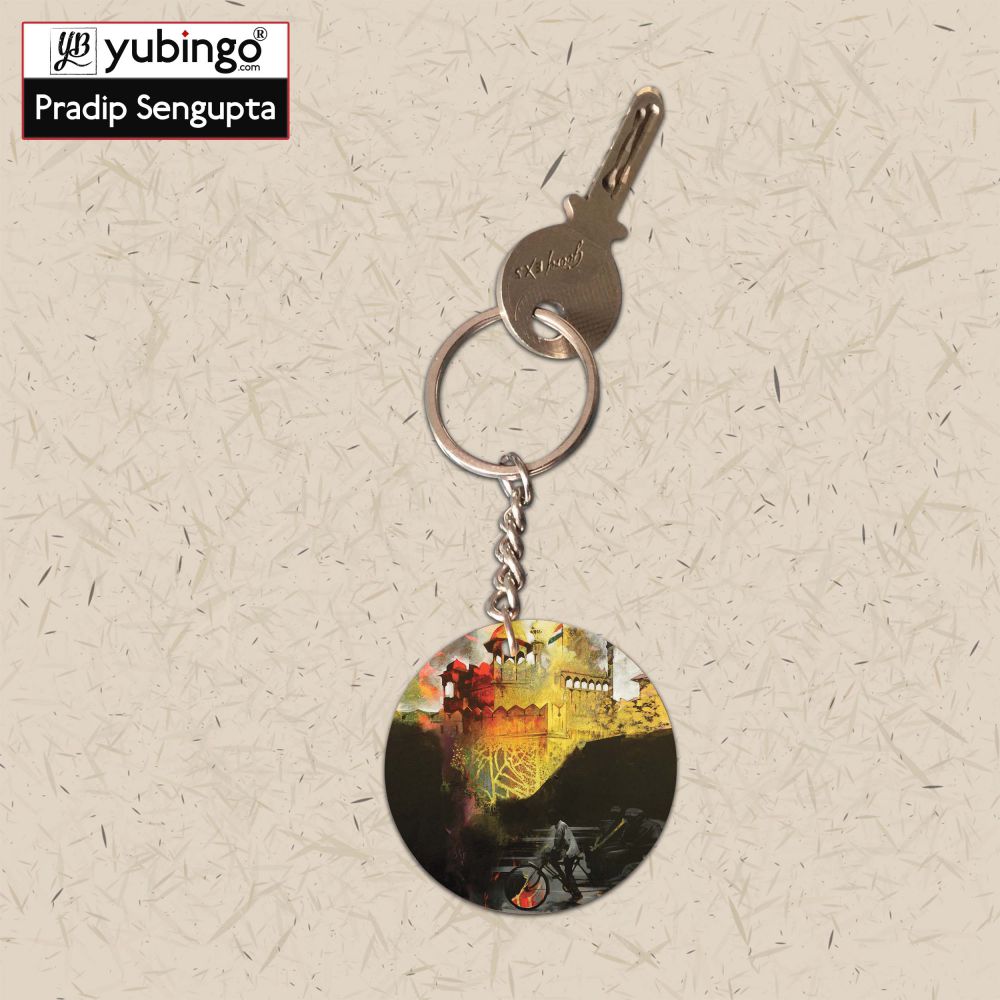 Welcome to Delhi Round Keychain-Image3