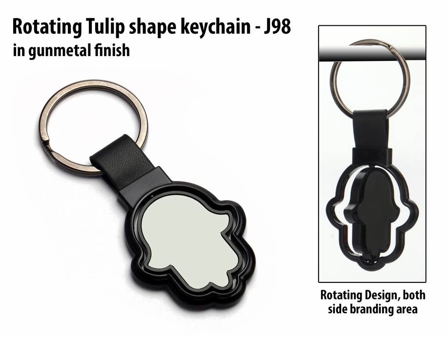 Rotating Tulip Shape Keychain