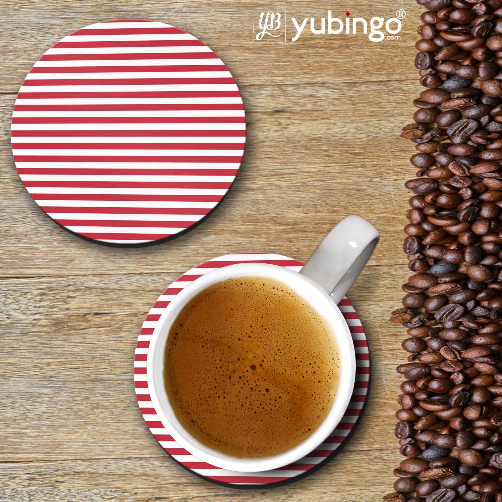 Red Stripes Coasters