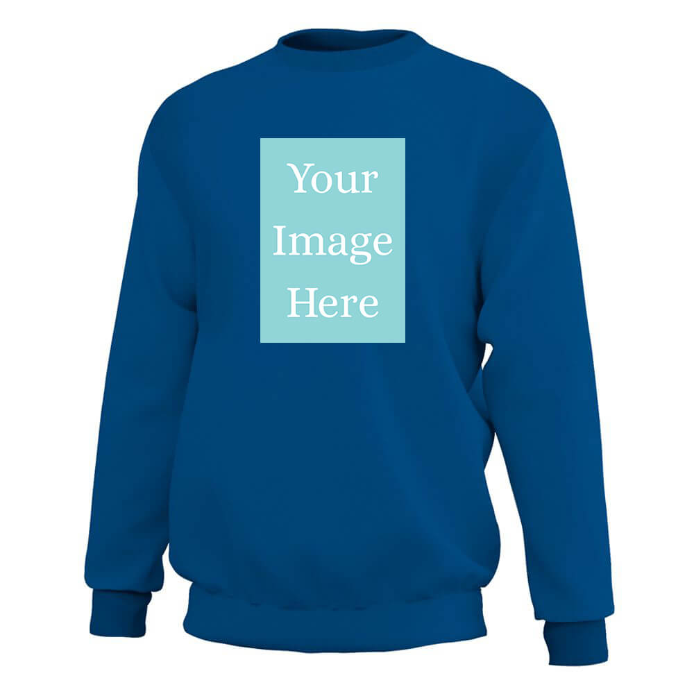 Royal Blue Customised Sweat Shirt - Front Print