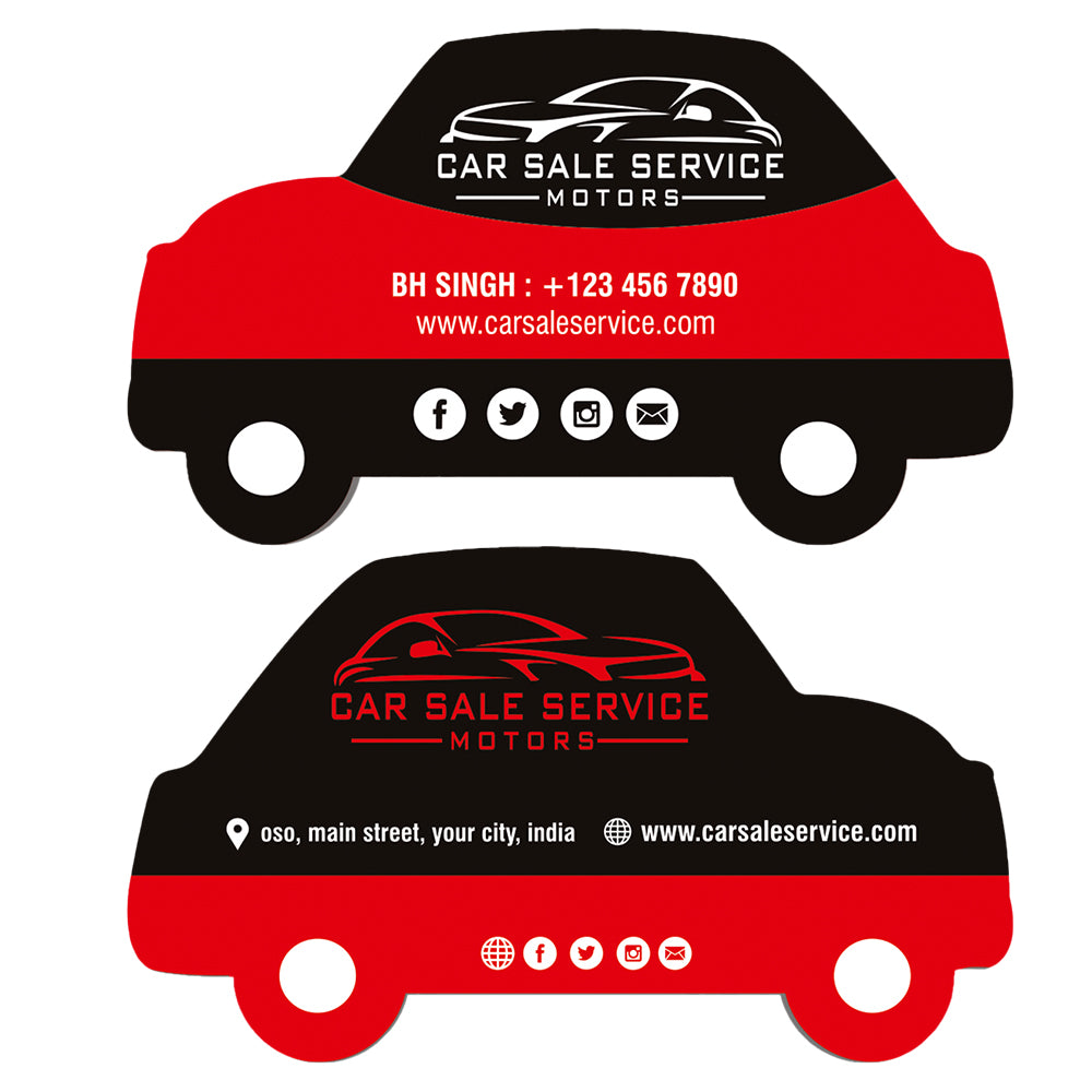 Premium Die Cut Visiting Card - Shape 11