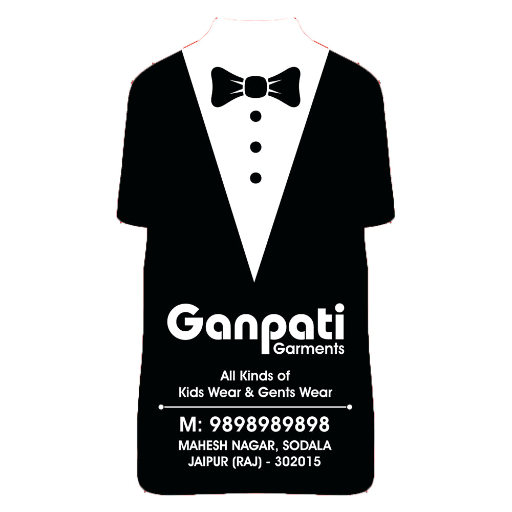 Premium Die Cut Visiting Card - Shape 12