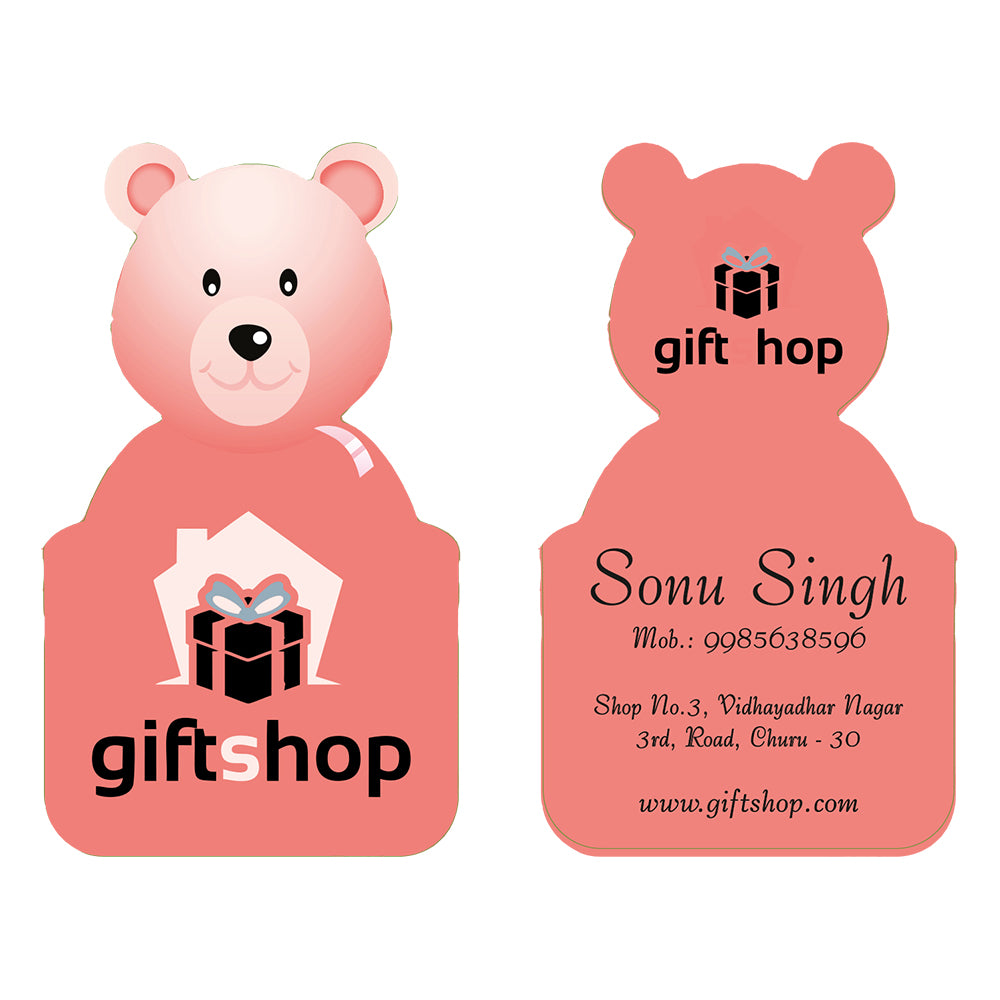 Premium Die Cut Visiting Card - Shape 14