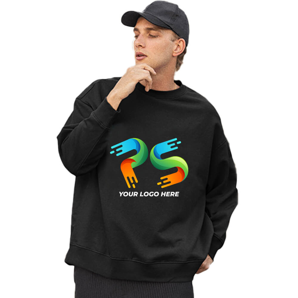 Black Customised Sweat Shirt - Front Print