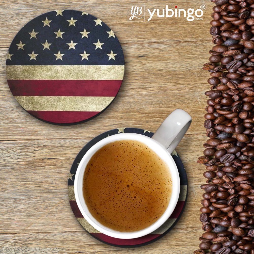 US Flag Theme Coasters