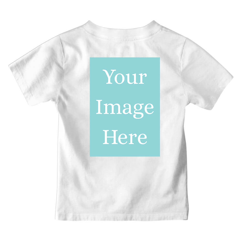 White Customised Kids T-Shirt - Back Print