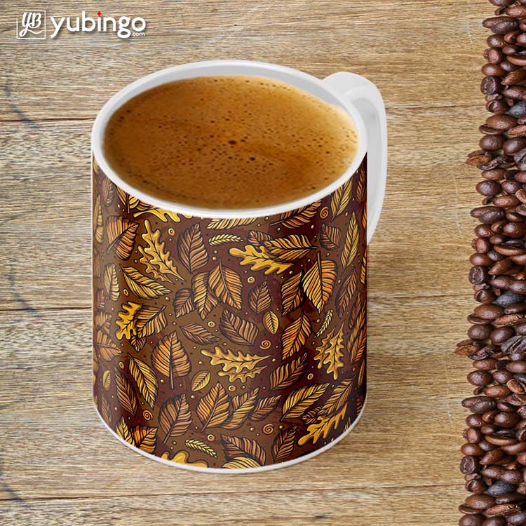 Autumn Leaves Customised Alphabet Coffee Mug-Image4