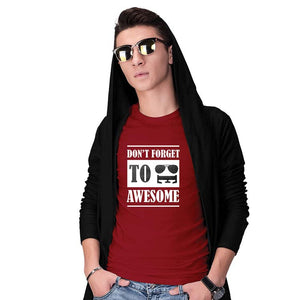 Be Awesome Men T-Shirt-Maroon