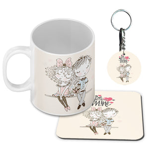 Be Mine Only Coffee Mug with Coaster and Keychain