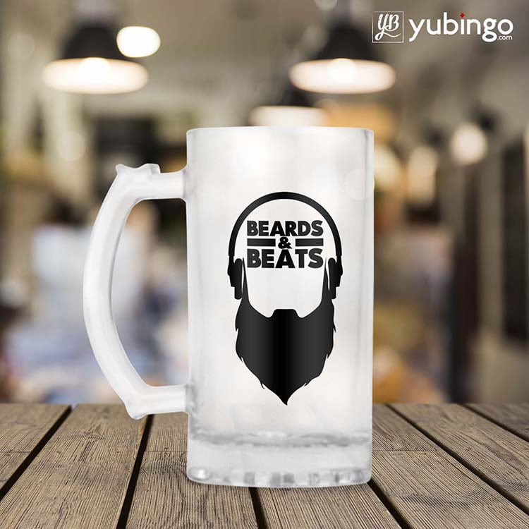 Beards And Beats Beer Mug