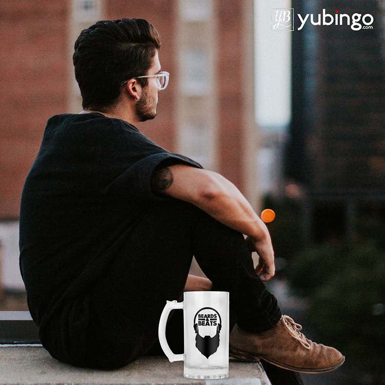 Beards And Beats Beer Mug-Image3