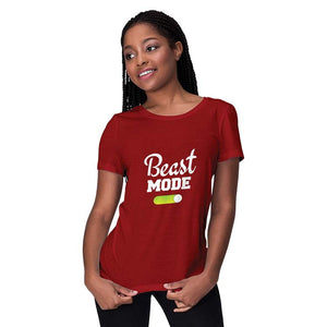 Beast Mode Women T-Shirt-Maroon