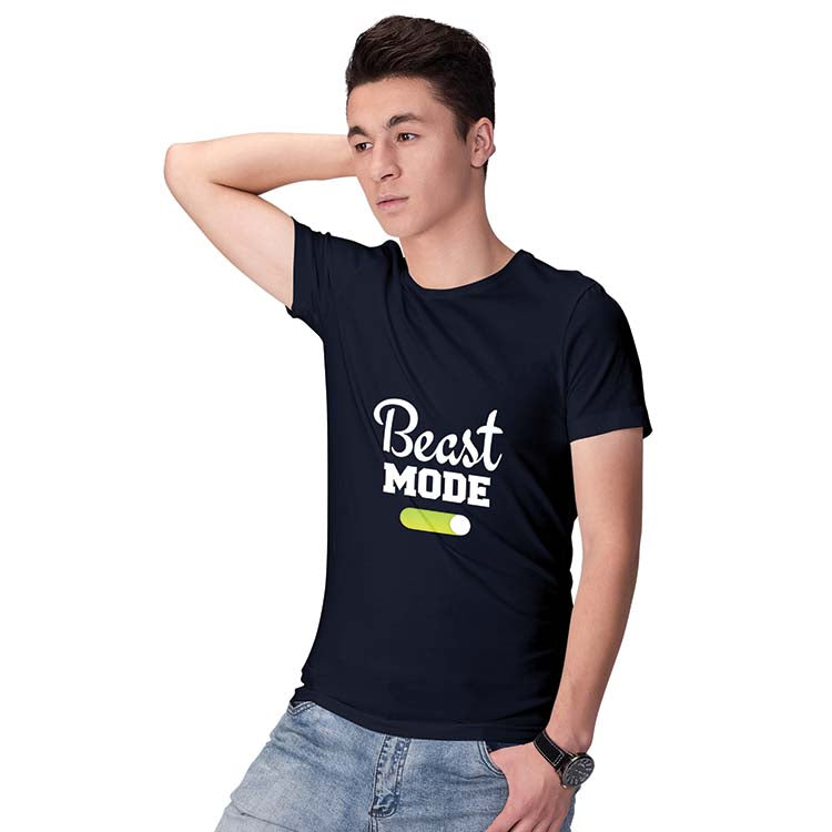 Beast Mode Men T-Shirt-Navy Blue