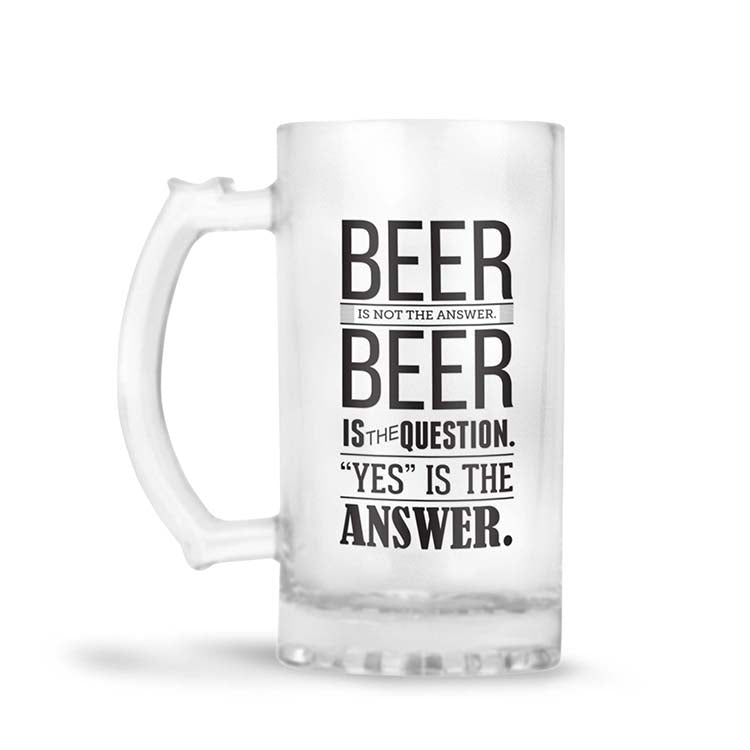 Beer Is the Question Beer Mug