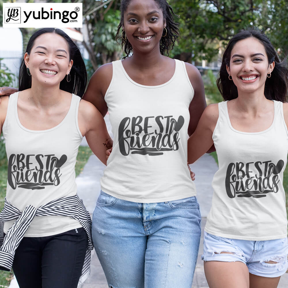 Best of Friends Tank Tops-White