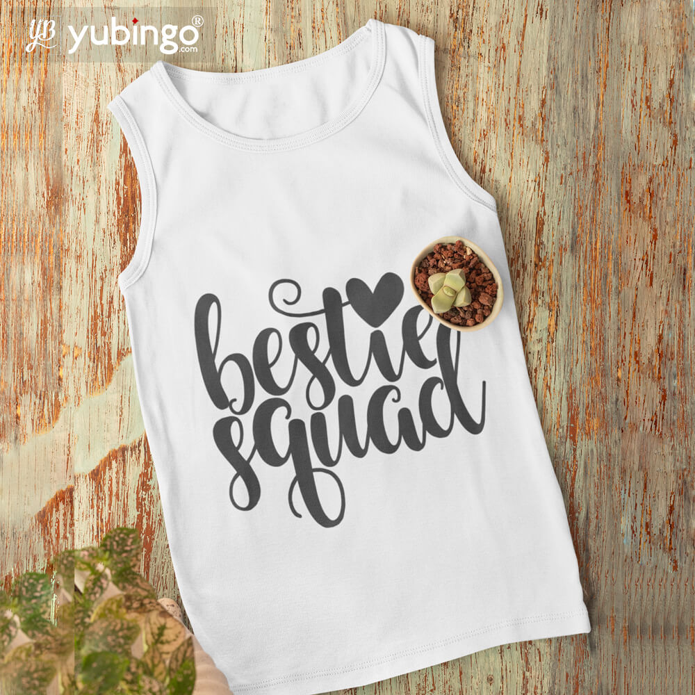 Bestie Squad Tank Tops-White