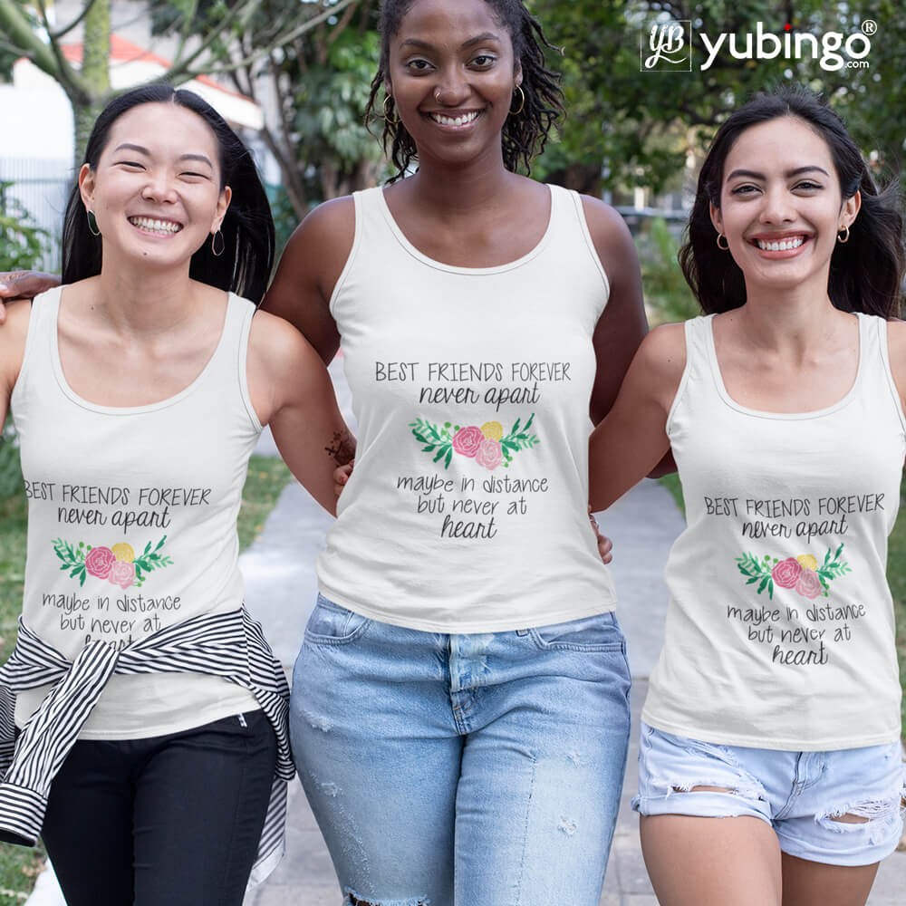 BFF Never Apart Tank Tops-White