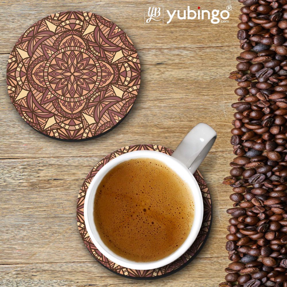 Brown Pattern Coasters-Image4