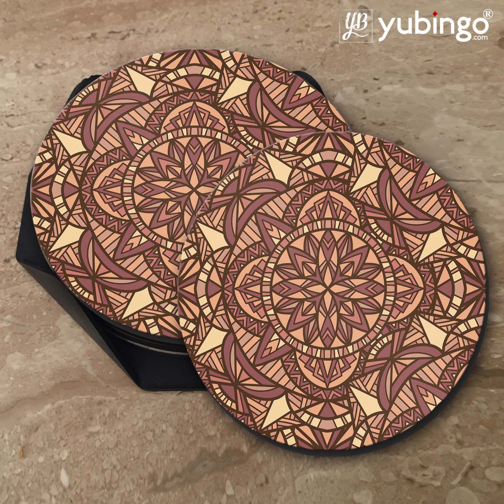 Brown Pattern Coasters-Image5