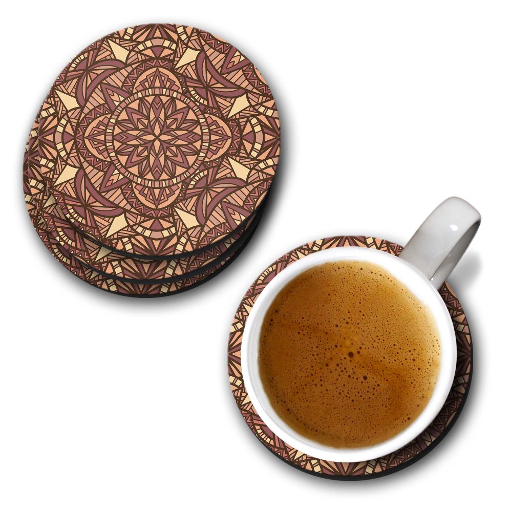 Brown Pattern Coasters