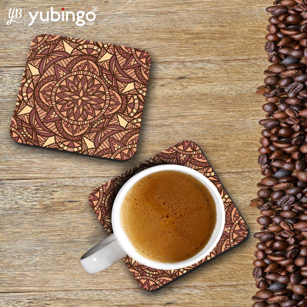 Brown Pattern Coasters-Image4