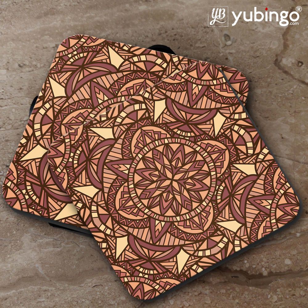 Brown Pattern Coasters-Image5