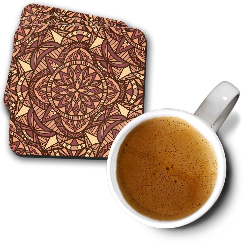 Brown Pattern Coasters